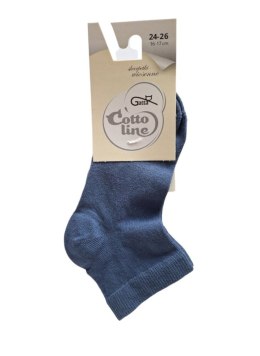 SKARPETKI WIOSENNE COTTOLINE GŁADKIE 11-15 LAT 36-38 jeans