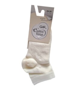 SKARPETKI WIOSENNE COTTOLINE GŁADKIE 11-15 LAT 36-38 off white