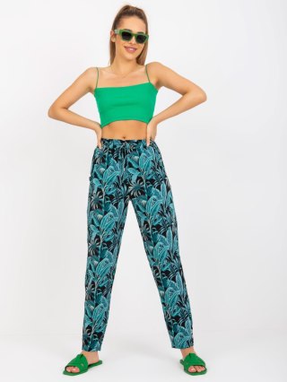 Spodnie D73771M61869M czarno-zielony XS