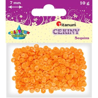 Cekiny Titanum Craft-Fun Series Okrągłe pastelowe pomarańczowe