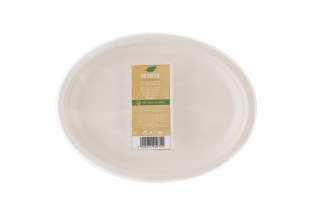 Talerz jednorazowy Arpex trzcina cukrowa owal 26x19cm papier 6 szt (KG9755)