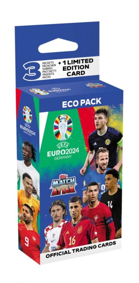 Karty Topps Euro 2024 Topps Cards eco pack (67899) 25 sztuk Karty Topps Euro 2024 Topps Cards eco pack (67899) 25 sztuk