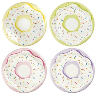Talerz jednorazowy Arpex pączki papier śr. 180mm 8 szt (D6042F)