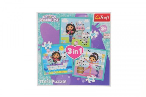 Puzzle Trefl Gabbi Aktywności Gabbi 3w1 el. (34871) Puzzle Trefl Gabbi Aktywności Gabbi 3w1 el. (34871)