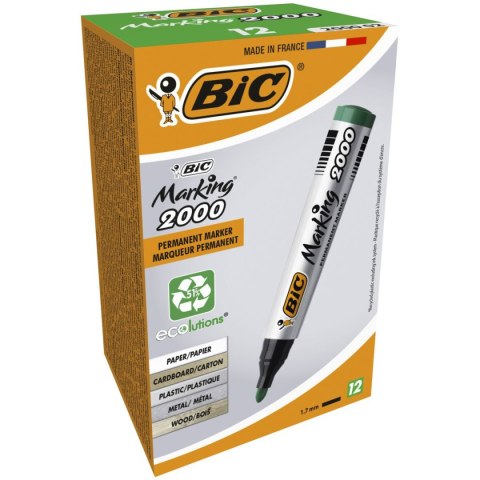 Marker permanentny Bic Marking 2000 zielony 1,5mm okrągła końcówka (8209123) Marker permanentny Bic Marking 2000 zielony 1,5mm okrągła końcówka (8209123)
