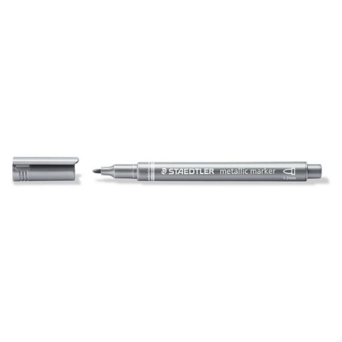 Marker permanentny Staedtler metaliczny srebrny 1,0-2,0mm okrągła końcówka (8323-81) Marker permanentny Staedtler metaliczny srebrny 1,0-2,0mm okrągła końcówka (8323-81)