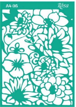 Szablon Rosa Ornamenty kwiatowe (0006)