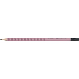 Ołówek Faber Castell Grip 2001 różowy z gumką B (217237 FC)