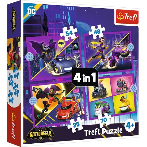 Puzzle Trefl Poznaj Batwheels 4w1 el. (34658) Puzzle Trefl Poznaj Batwheels 4w1 el. (34658)