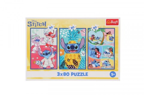 Puzzle Trefl Stitch Świat Stitcha 3x80 el. (34885) Puzzle Trefl Stitch Świat Stitcha 3x80 el. (34885)
