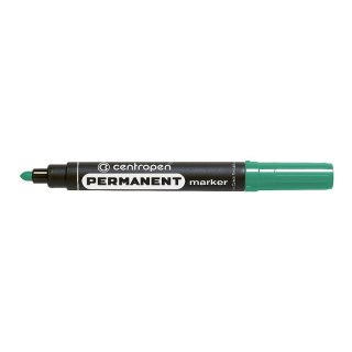 Marker permanentny Centropen zielony 2,5mm okrągła końcówka
