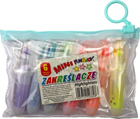 Zakreślacz Fun&Joy 6 kolorów 1-4mm (FJ01060557) Zakreślacz Fun&Joy 6 kolorów 1-4mm (FJ01060557)
