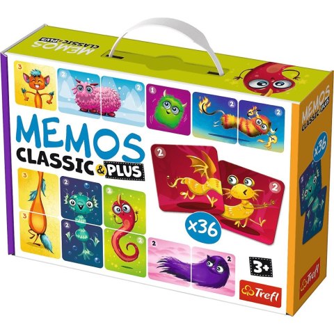 Gra pamięciowa Trefl Memos Classic & Plus, Cute Monsters (02273) Gra pamięciowa Trefl Memos Classic & Plus, Cute Monsters (02273)