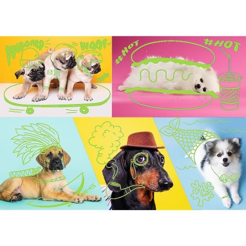 Puzzle Trefl Odlotowe psy Neon Color Line 1000 el. (10578) Puzzle Trefl Odlotowe psy Neon Color Line 1000 el. (10578)