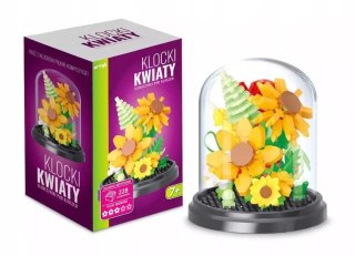 Klocki konstrukcyjne Artyk kwiaty Słoneczniki pod kloszem 228el (137013)