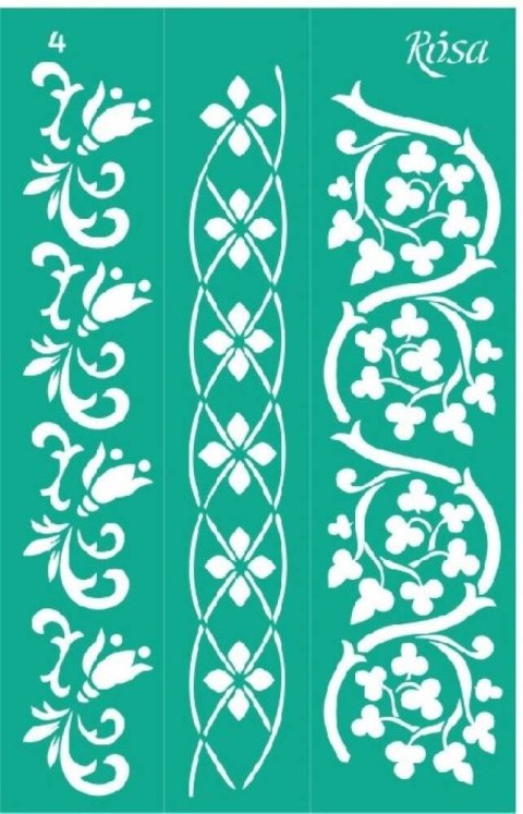 Szablon Rosa Ornament kwiatowy (04) Szablon Rosa Ornament kwiatowy (04)