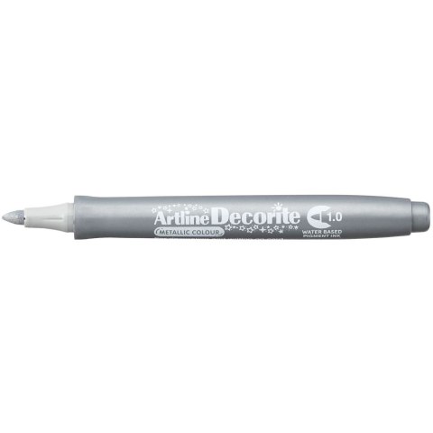 Marker permanentny Artline metaliczny decorite srebrny 1,0mm pędzelek końcówka (AR-033 9 8) Marker permanentny Artline metaliczny decorite srebrny 1,0mm pędzelek końcówka (AR-033 9 8)