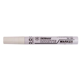 Marker olejowy Snowman gruby biały biały 1,5-3,00mm okrągła końcówka