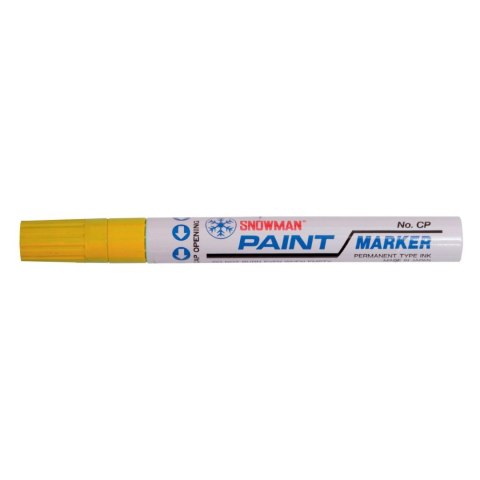 Marker olejowy Snowman gruby żółty żółty 1,5-3,00mm okrągła końcówka Marker olejowy Snowman gruby żółty żółty 1,5-3,00mm okrągła końcówka