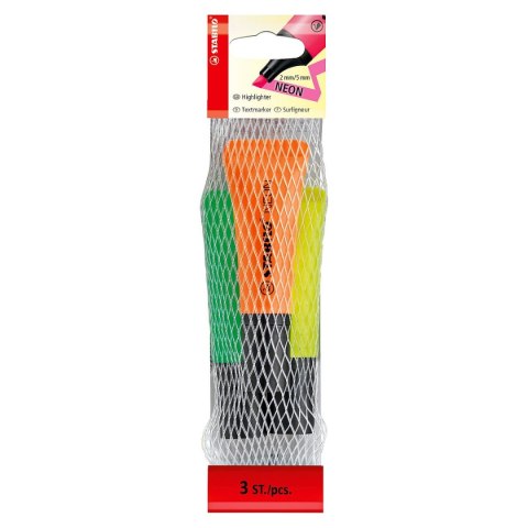 Zakreślacz Stabilo Neon komplet 3 sztuki mix 2,0-5,0mm (72/3-2) Zakreślacz Stabilo Neon komplet 3 sztuki mix 2,0-5,0mm (72/3-2)