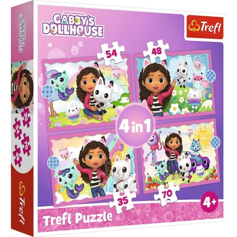 Puzzle Trefl Gabby's Dollhouse 4w1 el. (34620) Puzzle Trefl Gabby's Dollhouse 4w1 el. (34620)
