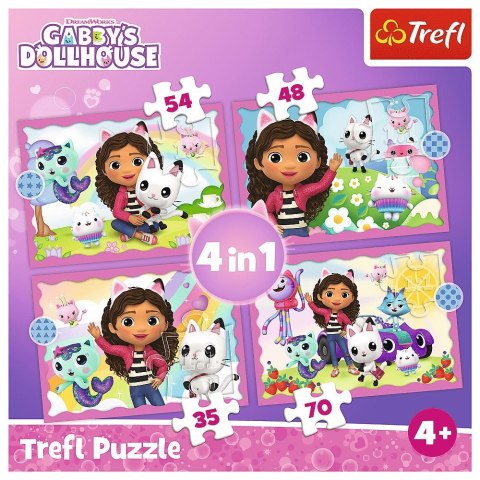 Puzzle Trefl Gabby's Dollhouse 4w1 el. (34620) Puzzle Trefl Gabby's Dollhouse 4w1 el. (34620)