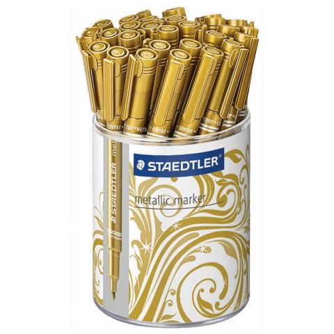Marker permanentny Staedtler metaliczny złoty 1,0-2,0mm okrągła końcówka (8323-11) Marker permanentny Staedtler metaliczny złoty 1,0-2,0mm okrągła końcówka (8323-11)