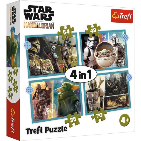 Puzzle Trefl Mandalorian 4w1 4w1 el. (34397) Puzzle Trefl Mandalorian 4w1 4w1 el. (34397)