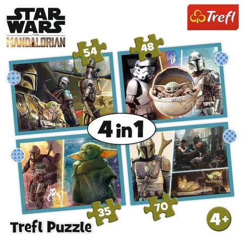Puzzle Trefl Mandalorian 4w1 4w1 el. (34397) Puzzle Trefl Mandalorian 4w1 4w1 el. (34397)