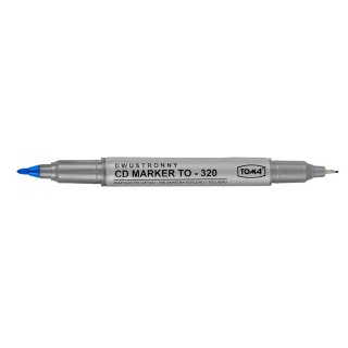 Marker do cd Toma niebieski dwustronny niebieski 0,5-1,0mm (To-320)
