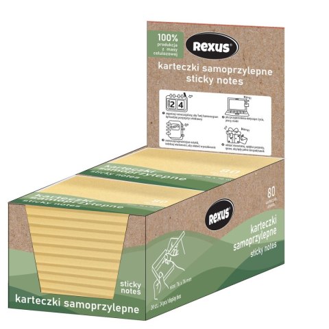 Notes samoprzylepny (karteczki) (nd) ECO biały 80k [mm:] 76x76 (41134759)