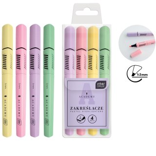 Zakreślacz Interdruk PASTEL 5902277350039 mix 1,0-3,0mm (4KOL)