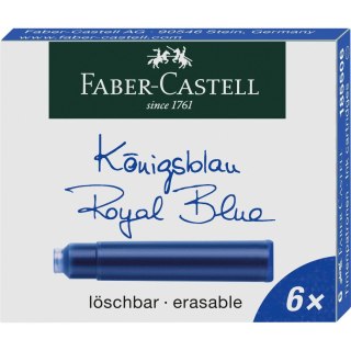 Naboje krótkie Faber Castell niebieski ciemny (185506)