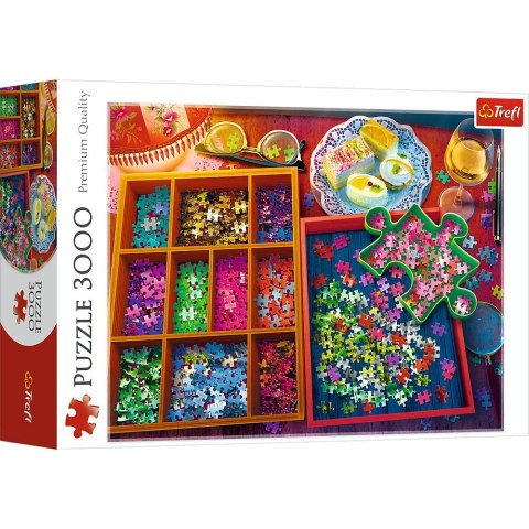 Puzzle Trefl Wieczór z puzzlami 3000 el. (33079) Puzzle Trefl Wieczór z puzzlami 3000 el. (33079)