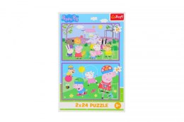 Puzzle Trefl Peppa Pig Peppa na placu zabaw 2x24 el. (34435)