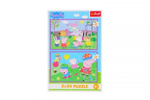 Puzzle Trefl Peppa Pig Peppa na placu zabaw 2x24 el. (34435) Puzzle Trefl Peppa Pig Peppa na placu zabaw 2x24 el. (34435)