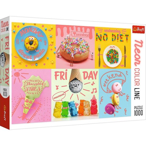 Puzzle Trefl Słodki tydzień Neon Color Line 1000 el. (10580) Puzzle Trefl Słodki tydzień Neon Color Line 1000 el. (10580)