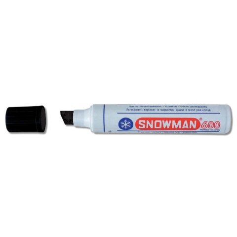 Marker permanentny Snowman Jumbo czarny czarny 2-1.1mm ścięta końcówka Marker permanentny Snowman Jumbo czarny czarny 2-1.1mm ścięta końcówka