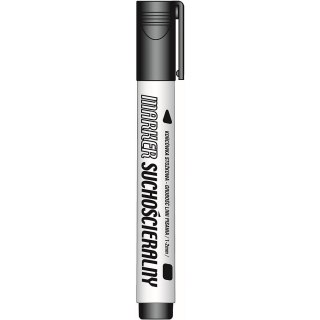 Marker suchościeralny Tetis czarny 1-2mm okrągła końcówka (KM107-VO)