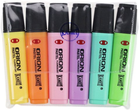 Zakreślacz Kamet pastel ORION mix 1,0-5,0mm (6 kol) Zakreślacz Kamet pastel ORION mix 1,0-5,0mm (6 kol)