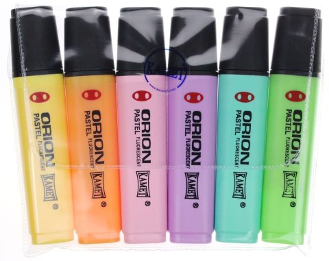 Zakreślacz Kamet pastel ORION mix 1,0-5,0mm (6 kol) Zakreślacz Kamet pastel ORION mix 1,0-5,0mm (6 kol)
