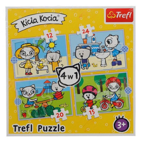 Puzzle Trefl Dzień Kici Koci 4w1 el. (34372) Puzzle Trefl Dzień Kici Koci 4w1 el. (34372)