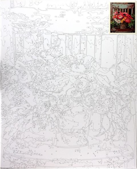 Zestaw kreatywny Flamingo Line Malowanie po numerach 40x50cm Bukiet na krześle (FYS164) Zestaw kreatywny Flamingo Line Malowanie po numerach 40x50cm Bukiet na krześle (FYS164)