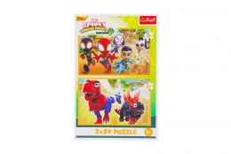 Puzzle Trefl Spidey i dinozaury 2x24 el. (34432)
