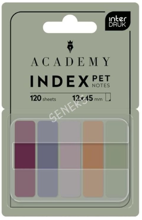 Zakładki indeksujące Interdruk ACADEMY PET SMART 120k [mm:] 120x450 (W PODAJNIKU)