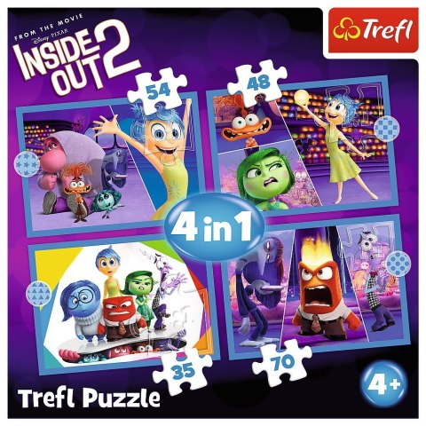 Puzzle Trefl Disney Emocje rządzą 4w1 el. (34652) Puzzle Trefl Disney Emocje rządzą 4w1 el. (34652)