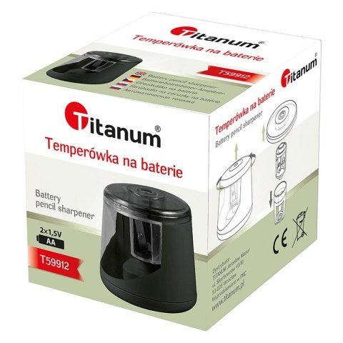 Temperówka elektryczna Titanum na baterie czarny (FJ59912) Temperówka elektryczna Titanum na baterie czarny (FJ59912)