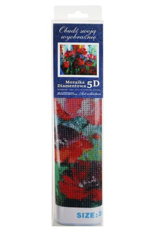 Zestaw kreatywny Flamingo Diamentowa mozaika 30x40cm Maki (TBS01884-2)