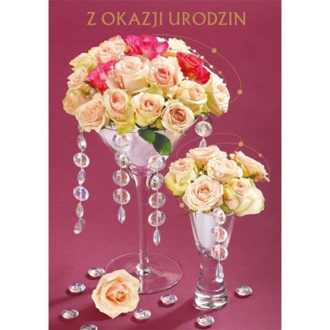 Kartka imieninowa składana Pol-Mak B6 złocona mix wzorów (B6Z) Kartka imieninowa składana Pol-Mak B6 złocona mix wzorów (B6Z)