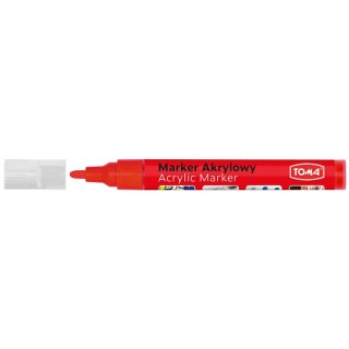 Marker specjalistyczny Toma akrylowy-czerwony czerwony 2,5mm okrągła końcówka (TO-402)